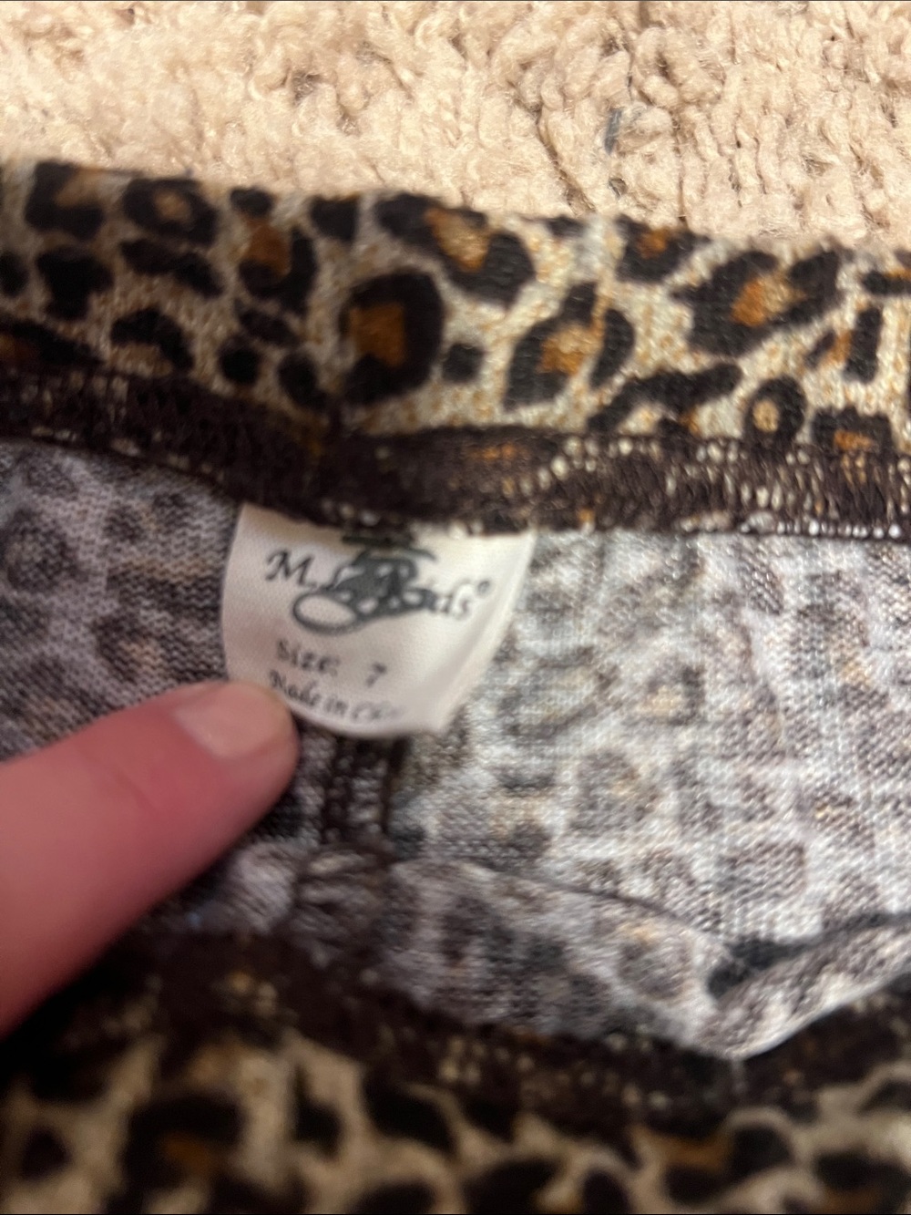 Girls Leopard Print Ruffle Hem Pants - Picture 2 of 2